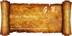 Glatz Martin névjegykártya